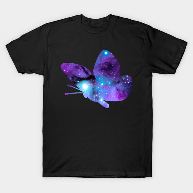 Space Butterfly T-Shirt by MarkusMikaelH